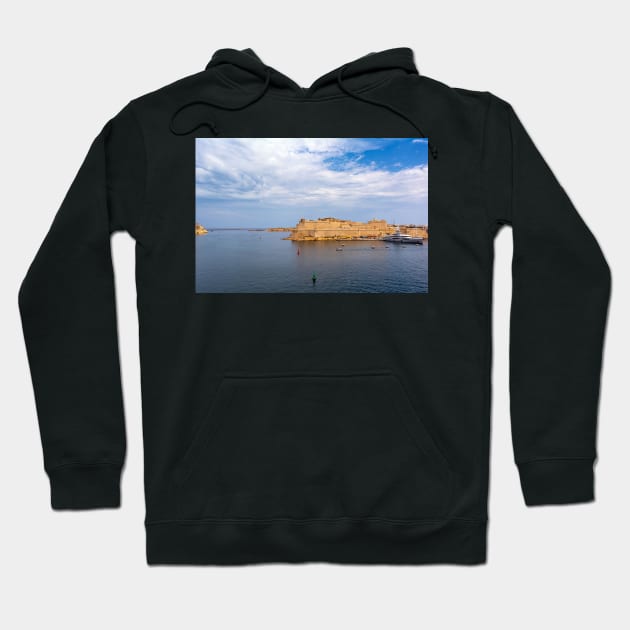 Fort St. Angelo in Birgu Hoodie by lena-maximova